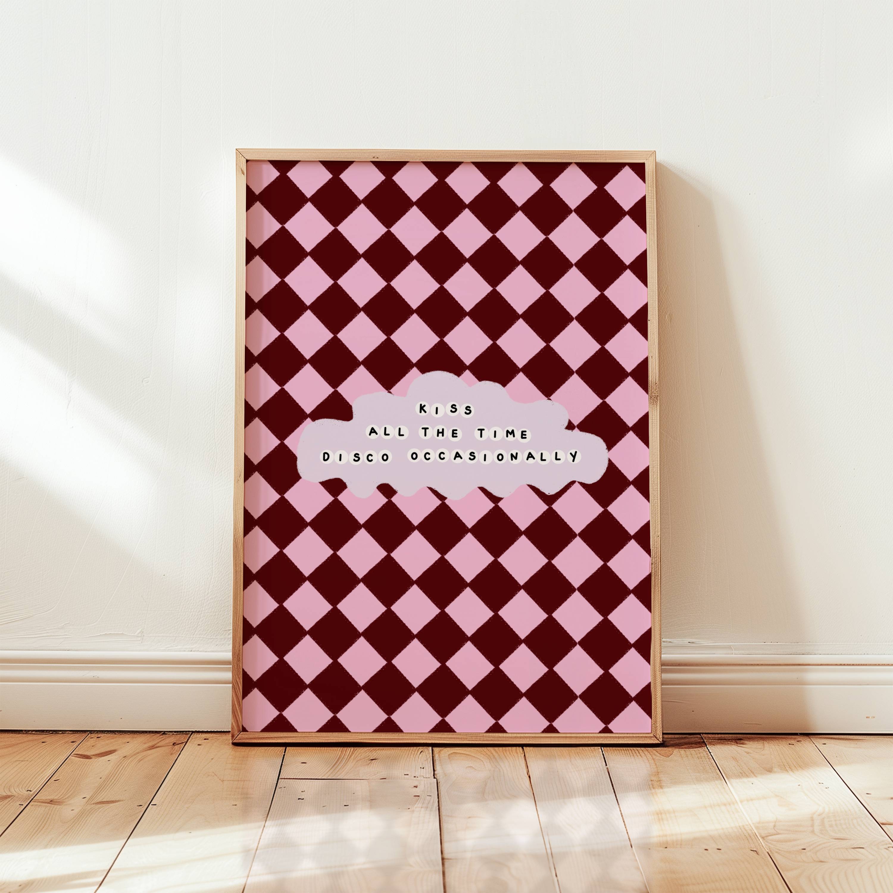 Kiss All The Time. Disco Occasionally. Art print – Lazy Lobster