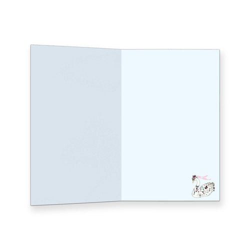 A bit of birthday whimsy swan, birthday greeting card