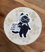 Black Cat Coffee Vinyl Sticker