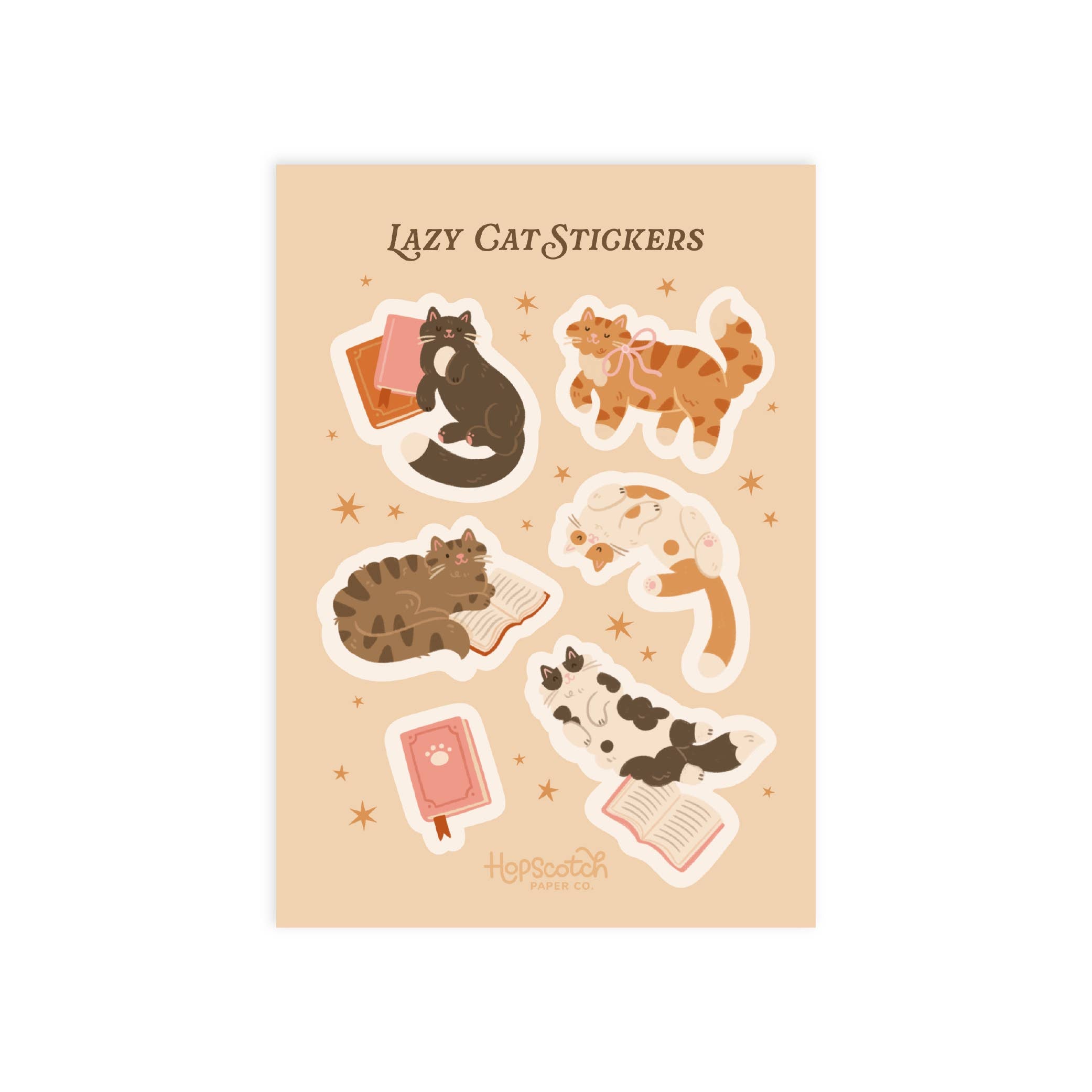 Lazy Cats Sticker Sheet