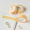 Yellow & Brown Polka Dots Washi Tape