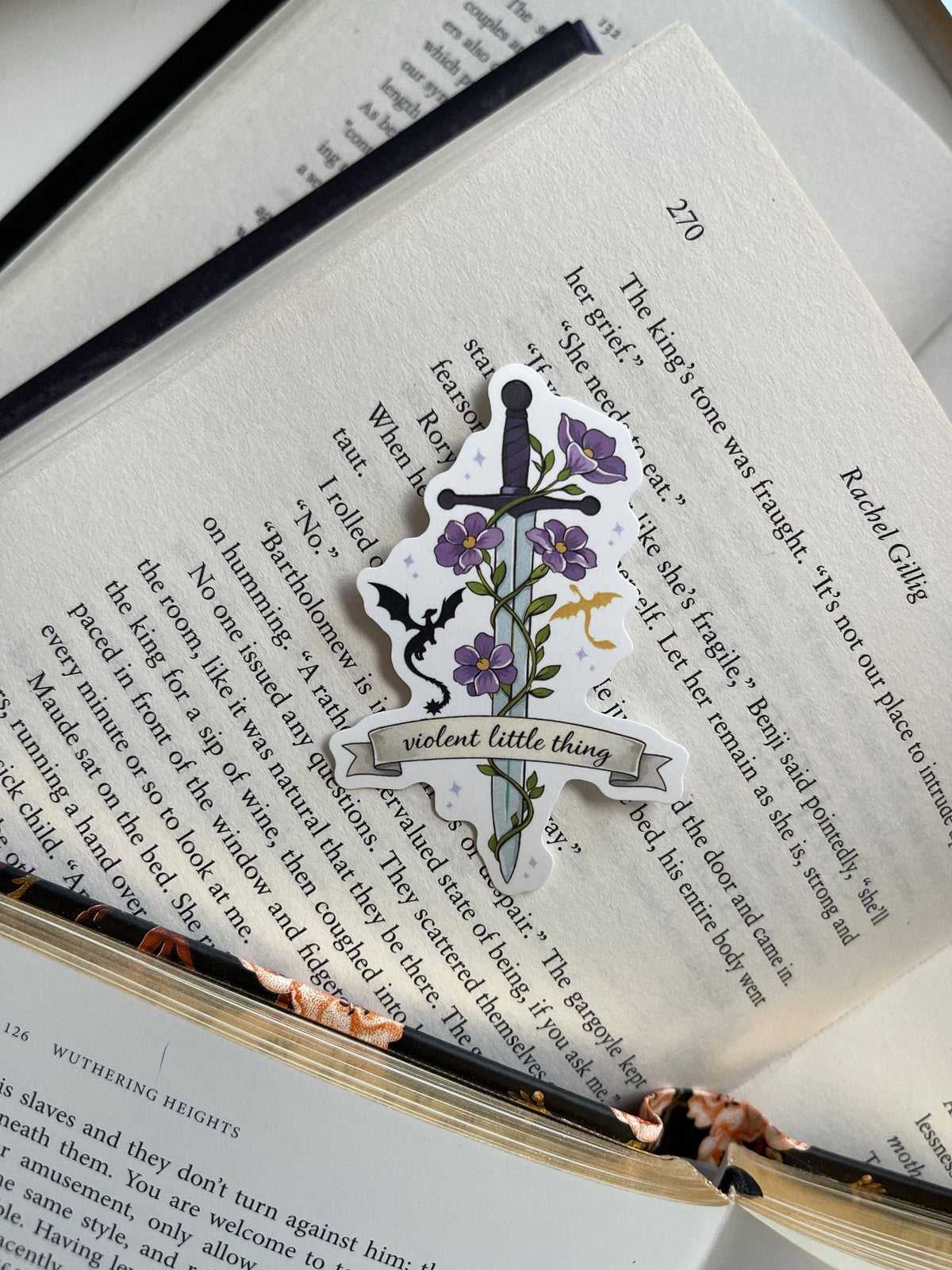 Violet Dragons Romantasy Sticker
