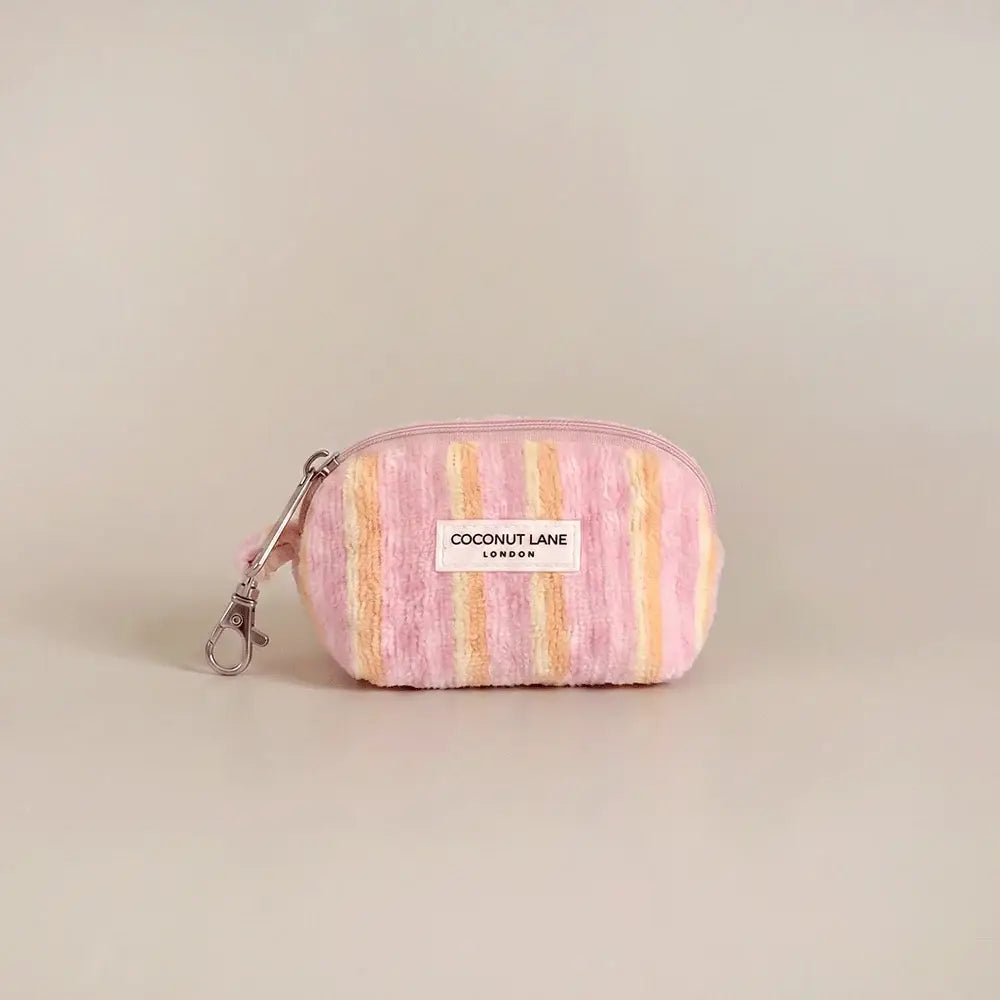 Mini Towel Keyring Bag - Pastel Stripes