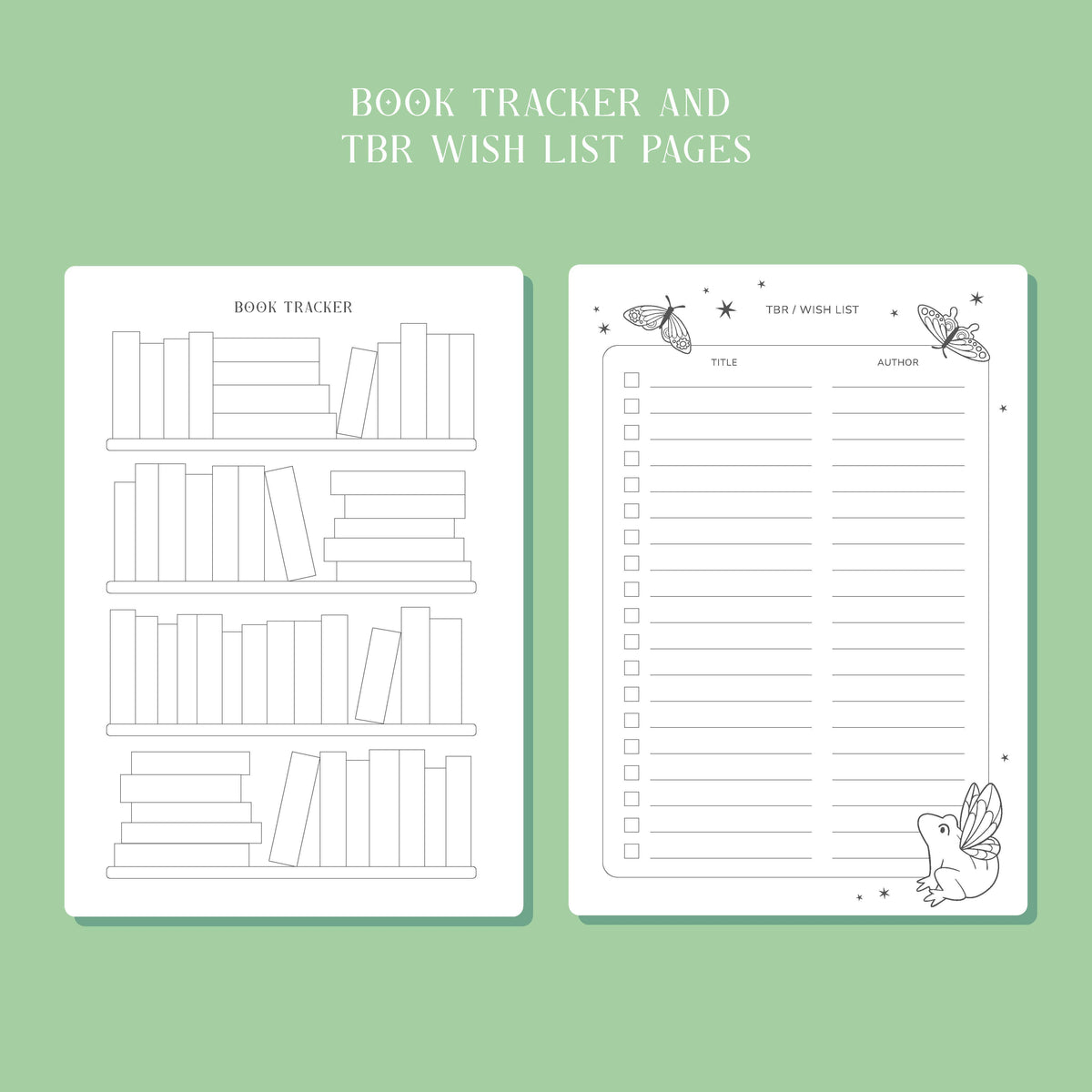 Whimsical Reading Journal Book Review Notebook