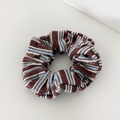 TOWEL Scrunchie - Brown & Blue Stripes