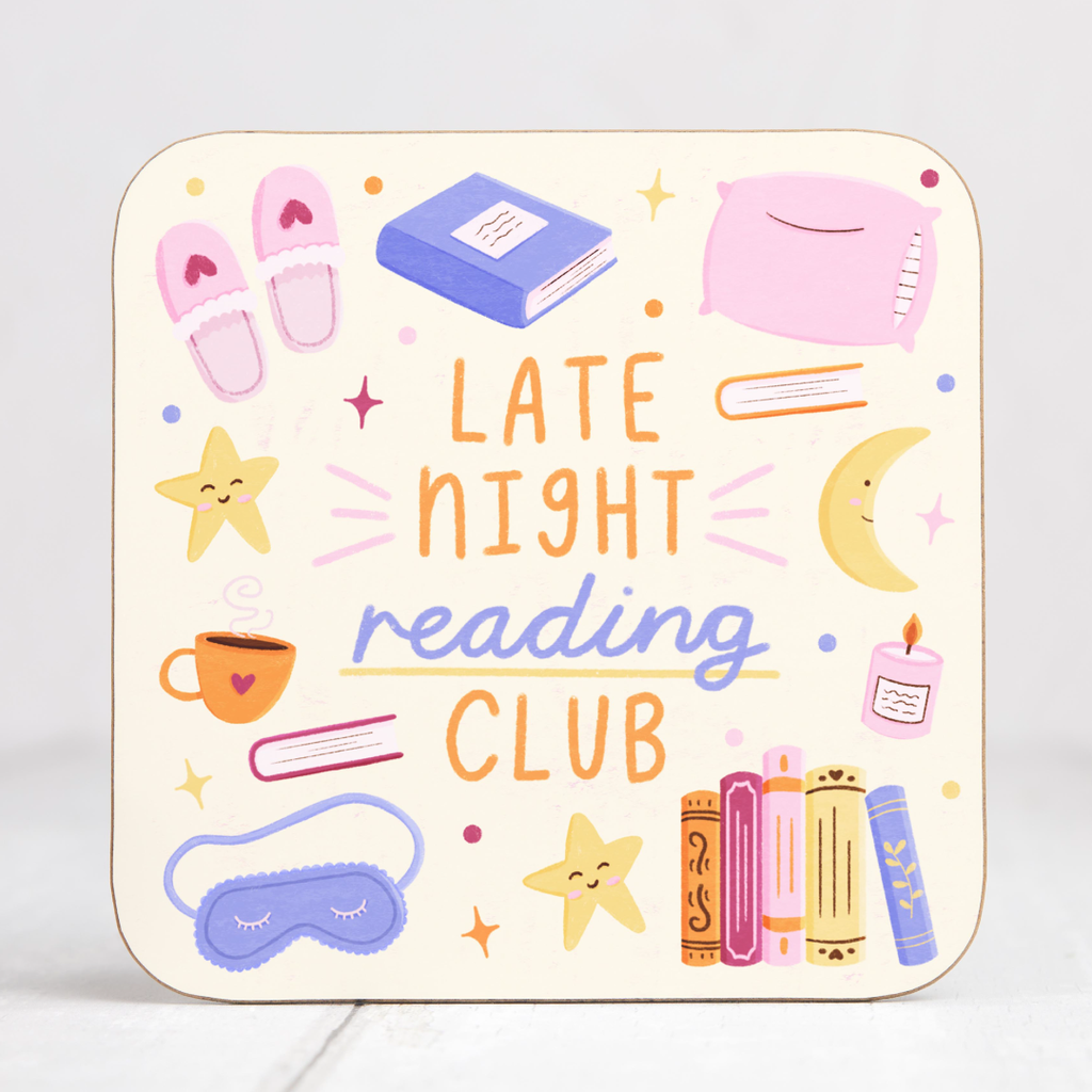Late Night Reading Club - Coaster
