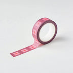 Pink Block Flower Washi Tape