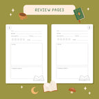 Reading Journal Fantasy Forest Book Review Notebook