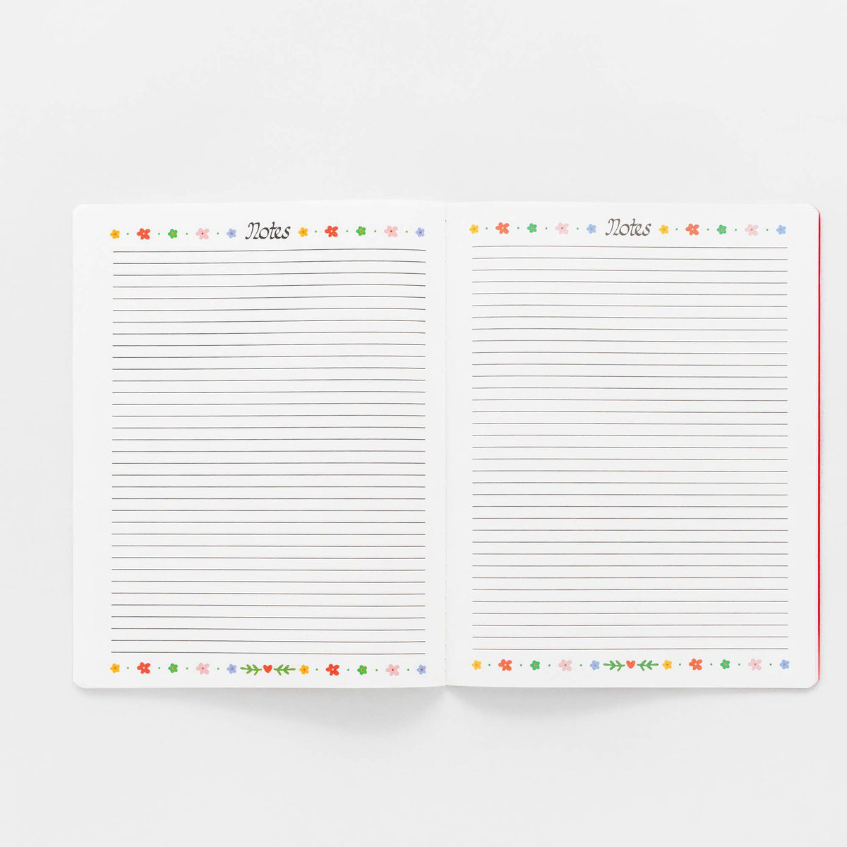 12 Month - Monthly Planner - Red Scandinavian Floral