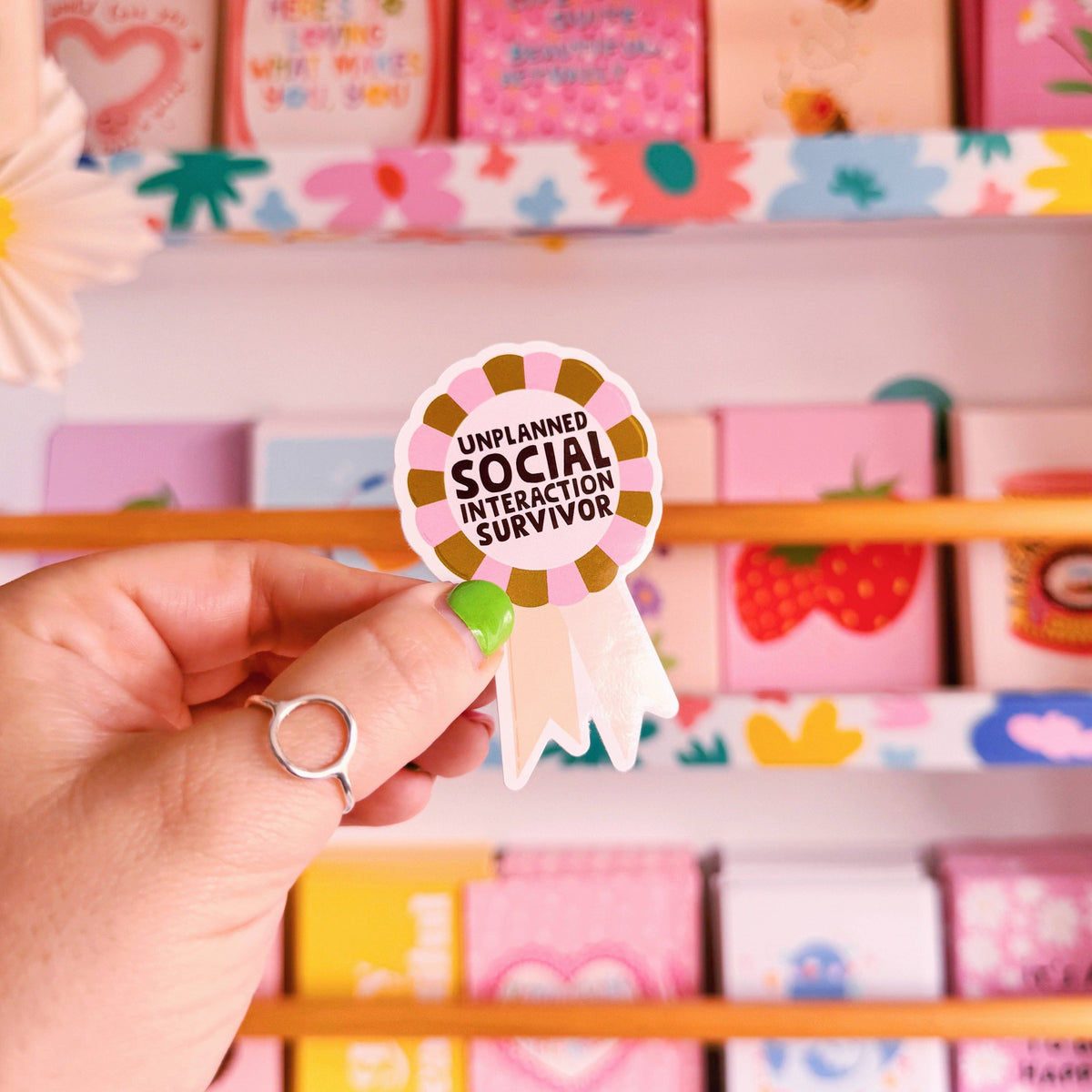 Social Interaction Survivor, Waterproof Vinyl Sticker