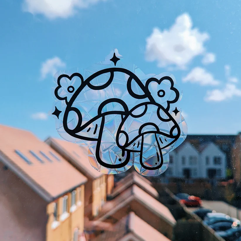 Mushroom Floral Suncatcher