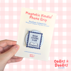 Book Lovers Club Stamp Magnetic Kindle or Phone Grip