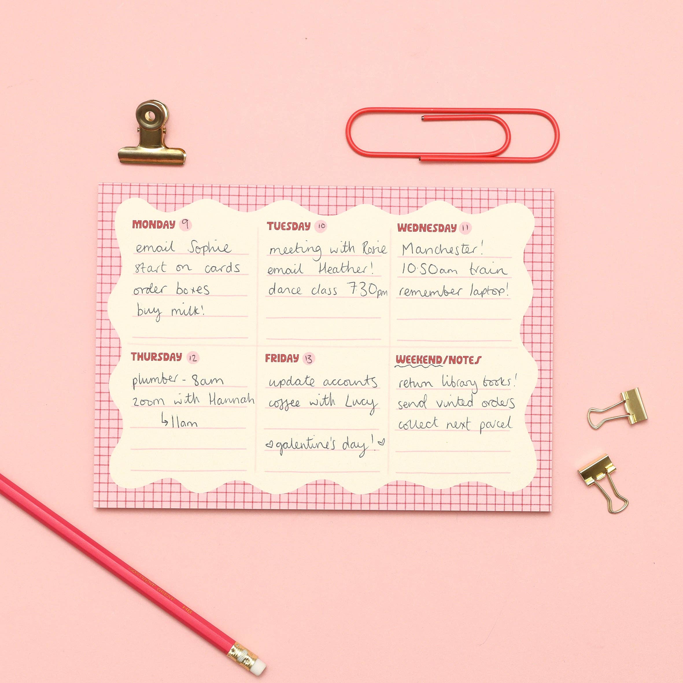 A5 Notepad - Wiggle Weekly Planner