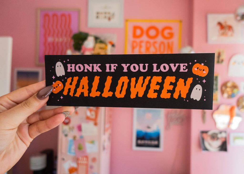 Honk if You Love Halloween Magnetic Bumper Sticker