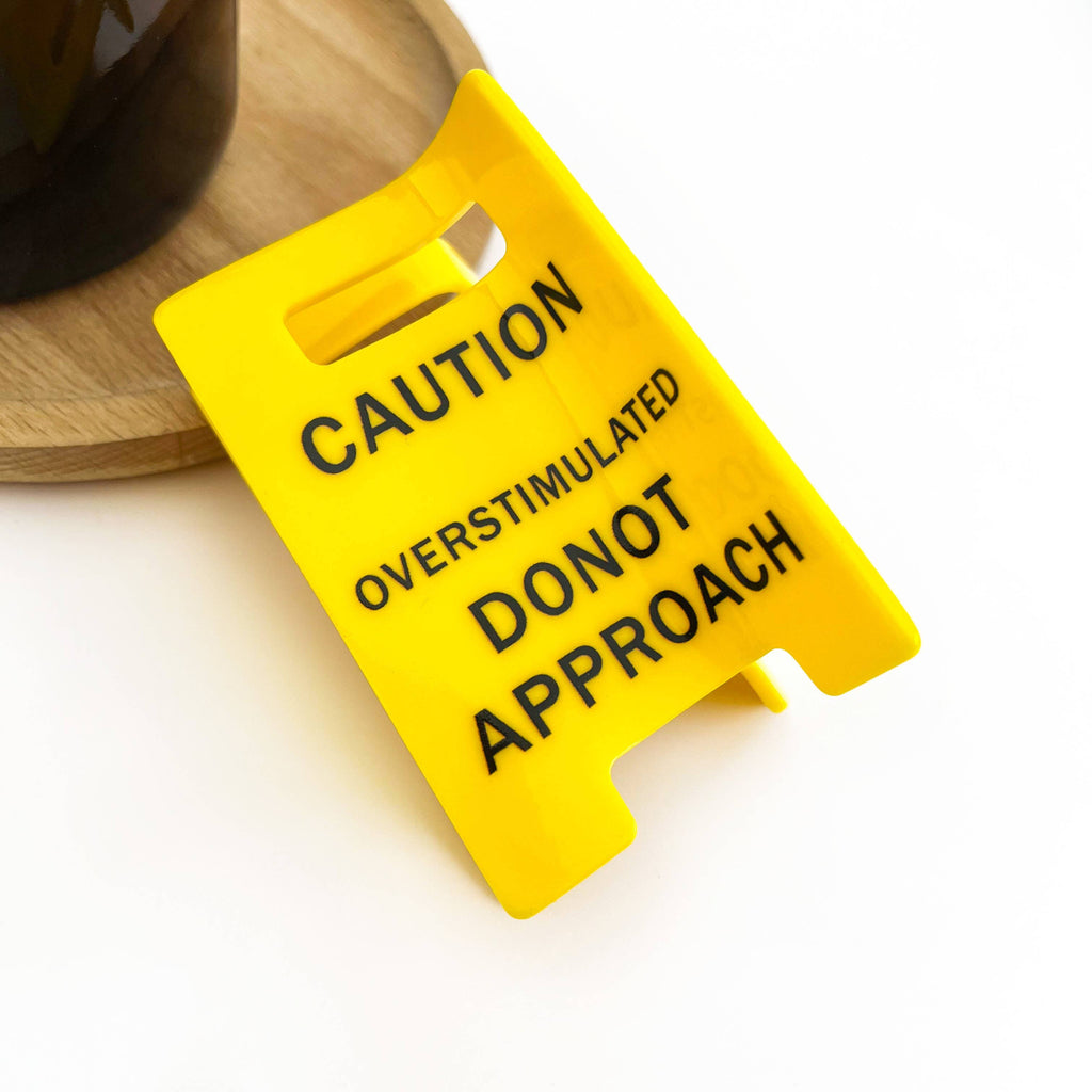 Caution Sign Hair Claw Clip