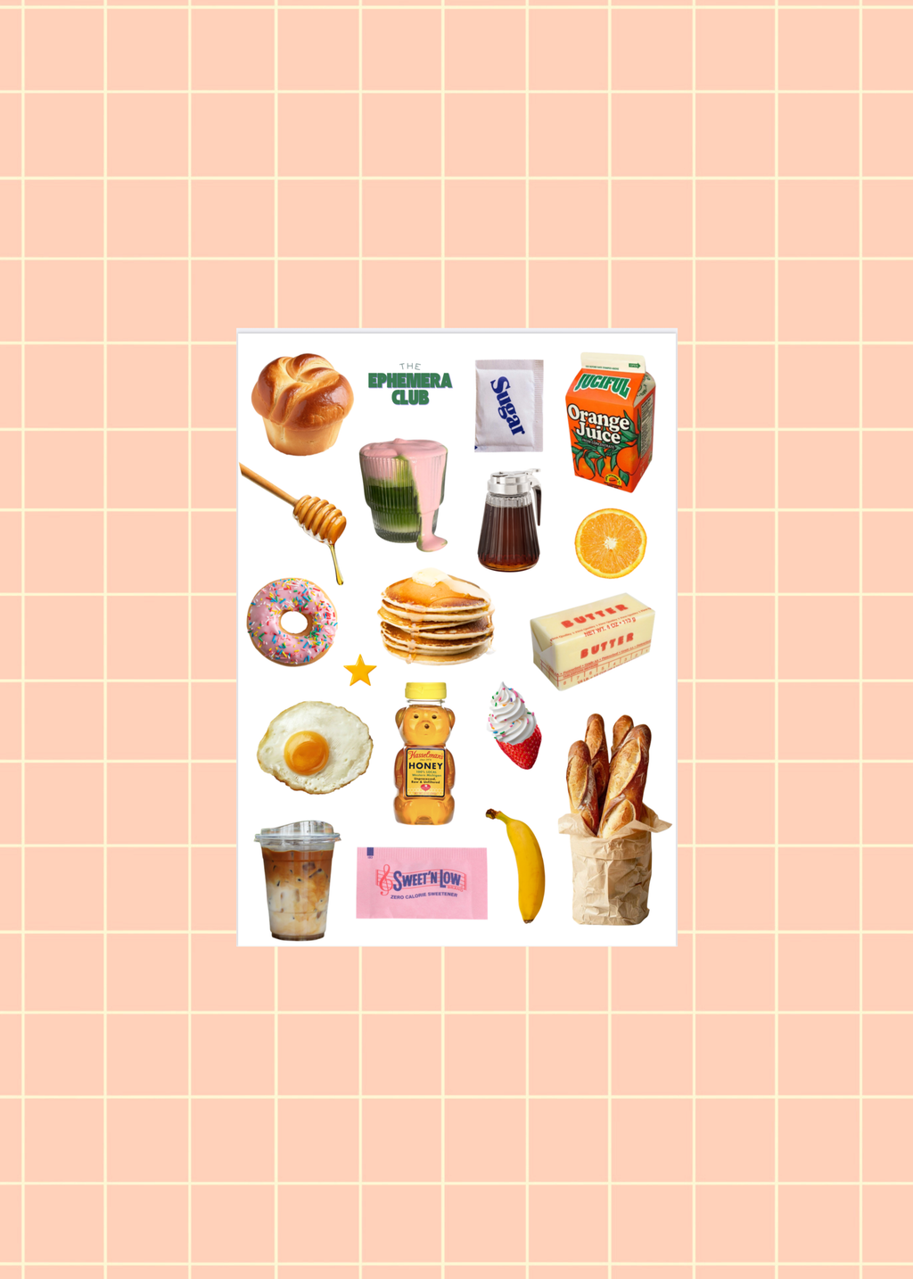Breakfast Food Sticker Sheet - 4x6