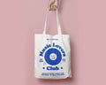 Blue Smiley Music Lovers Club Heavyweight Tote Bag