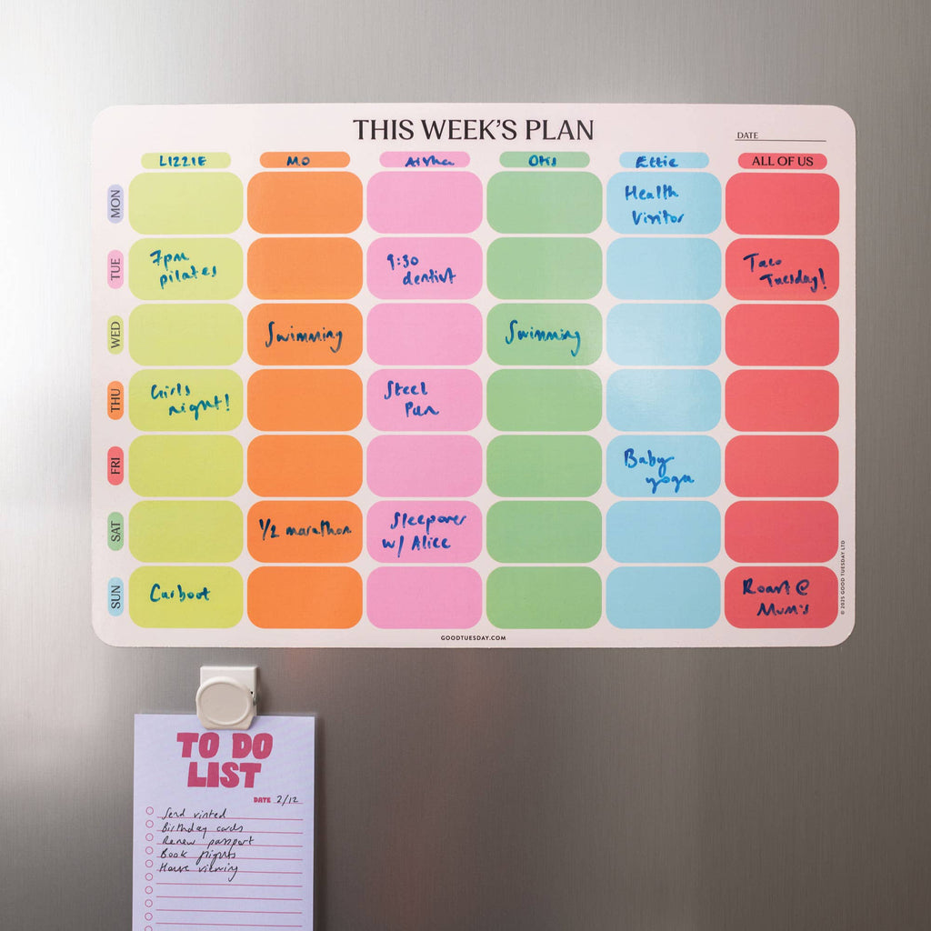 A3 Weekly Fridge Magnet Family Planner