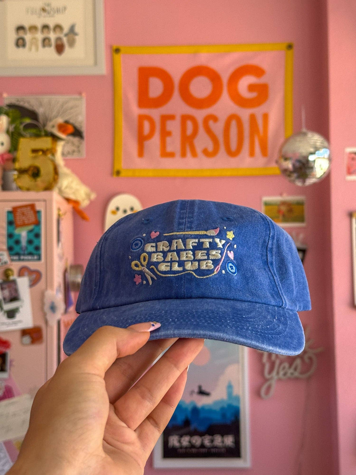 Blue Crafty Babes Club Baseball Hat