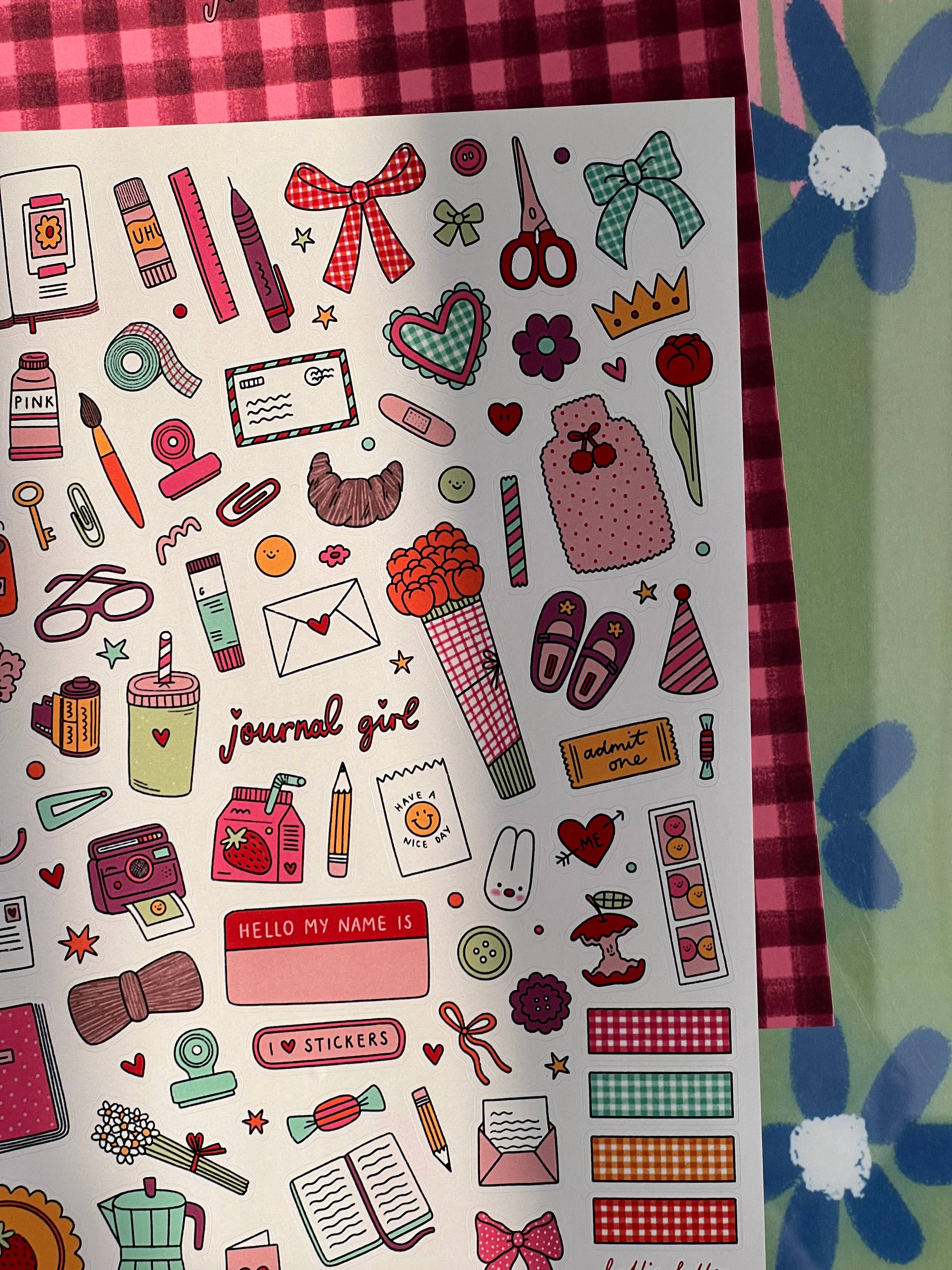 Journal Girl Sticker Sheet