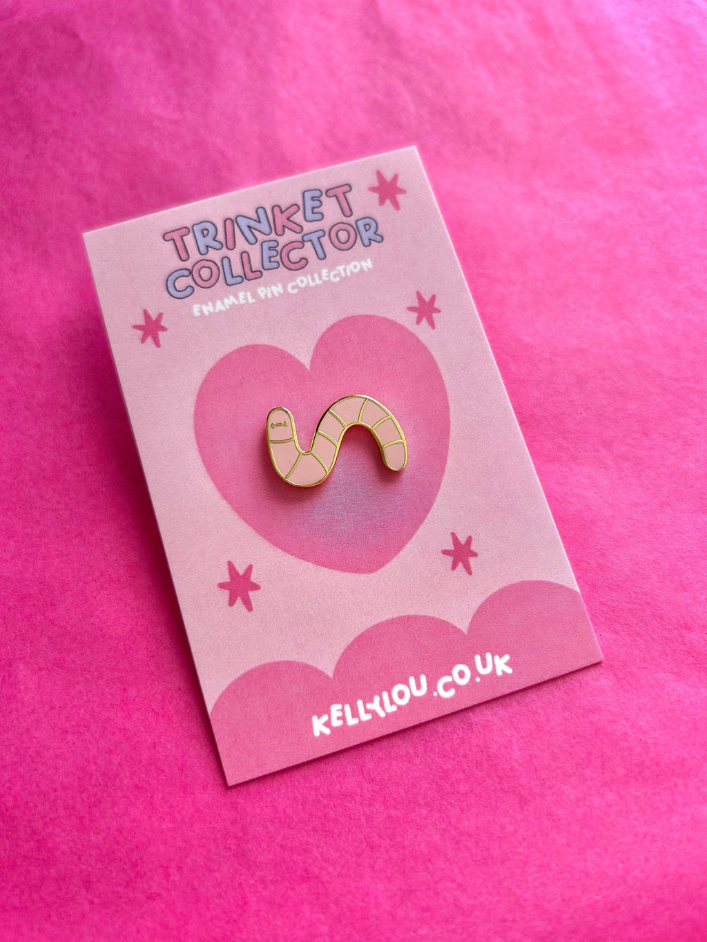 Worm Cutie -  Mini Enamel Pin