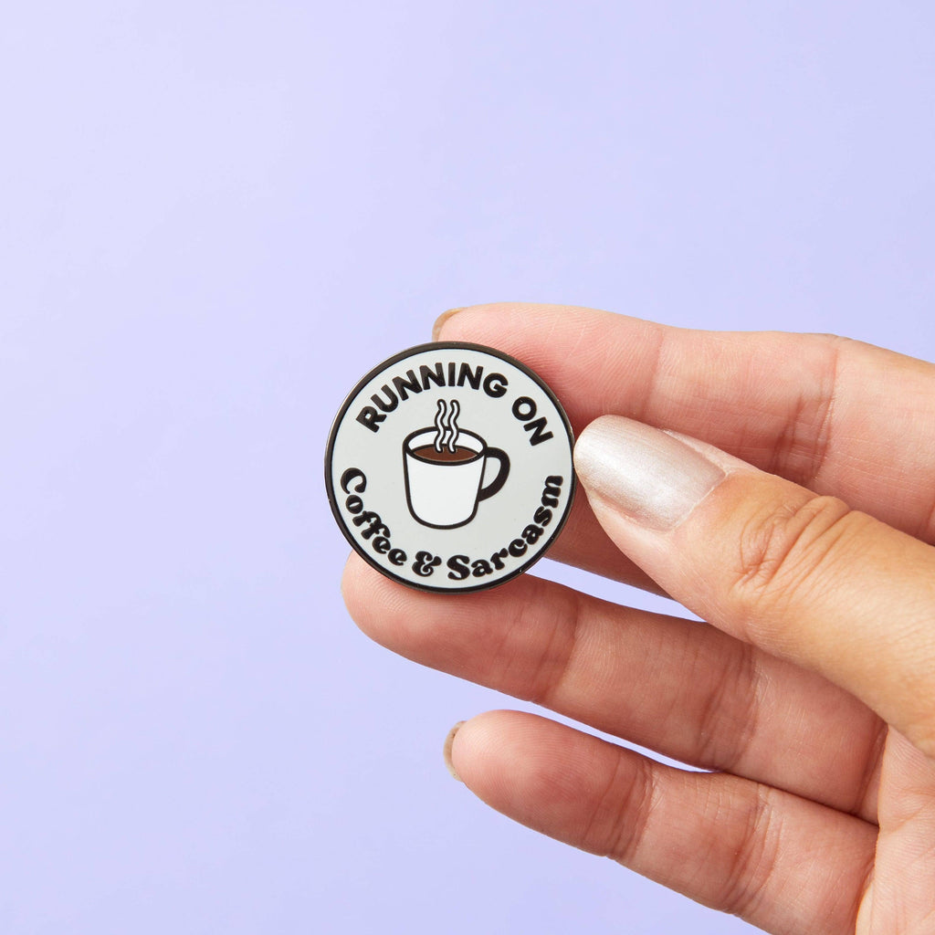 Coffee & Sarcasm Enamel Pin