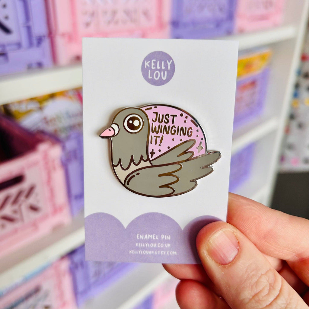 Just Winging It! Enamel Pin