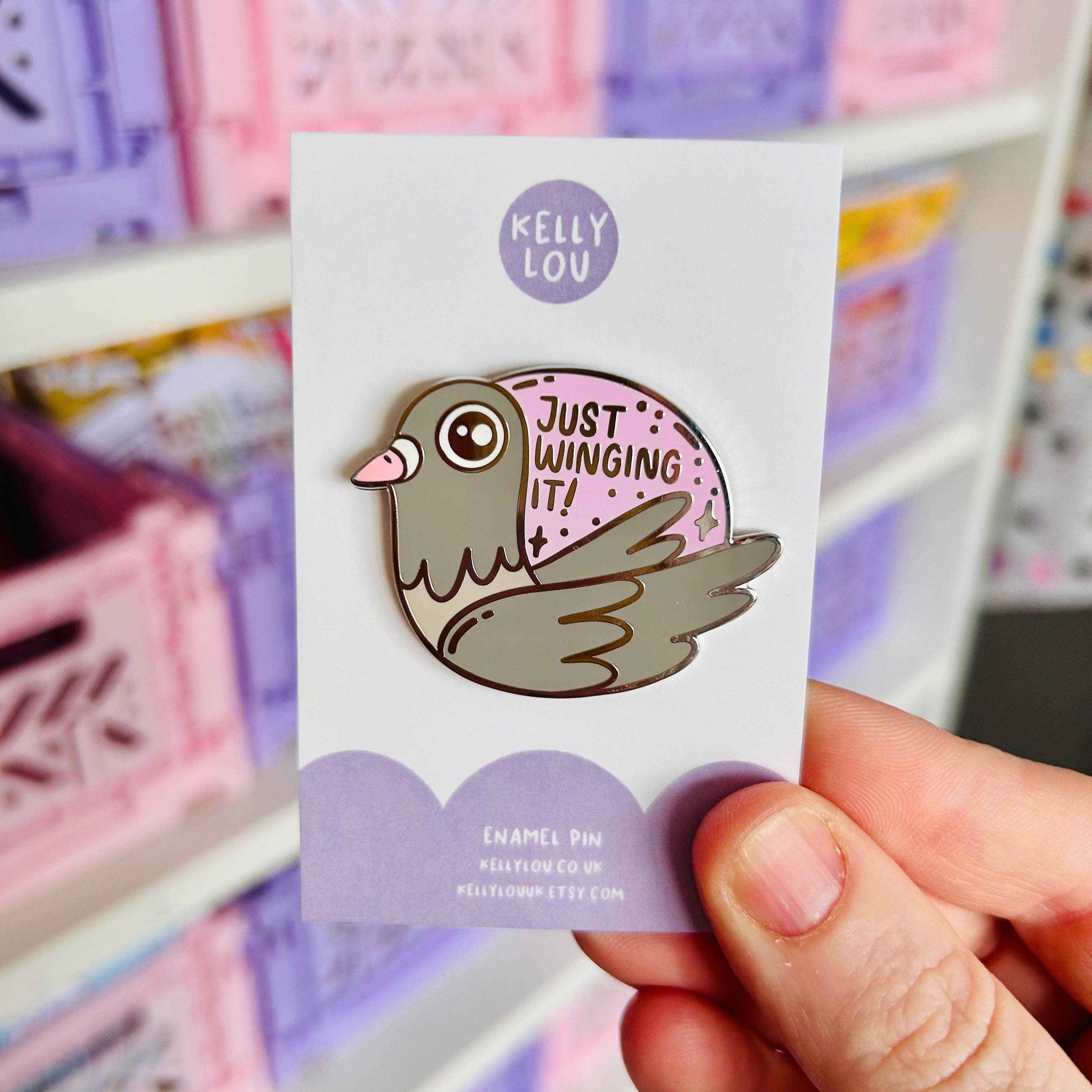 Just Winging It! Enamel Pin