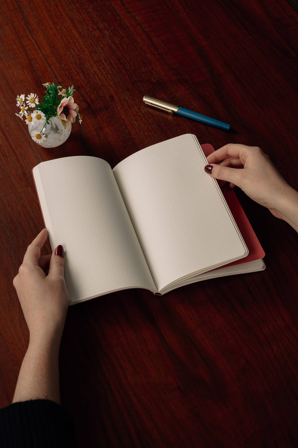 Pink Waves Stepped Softcover Lined Notebook
