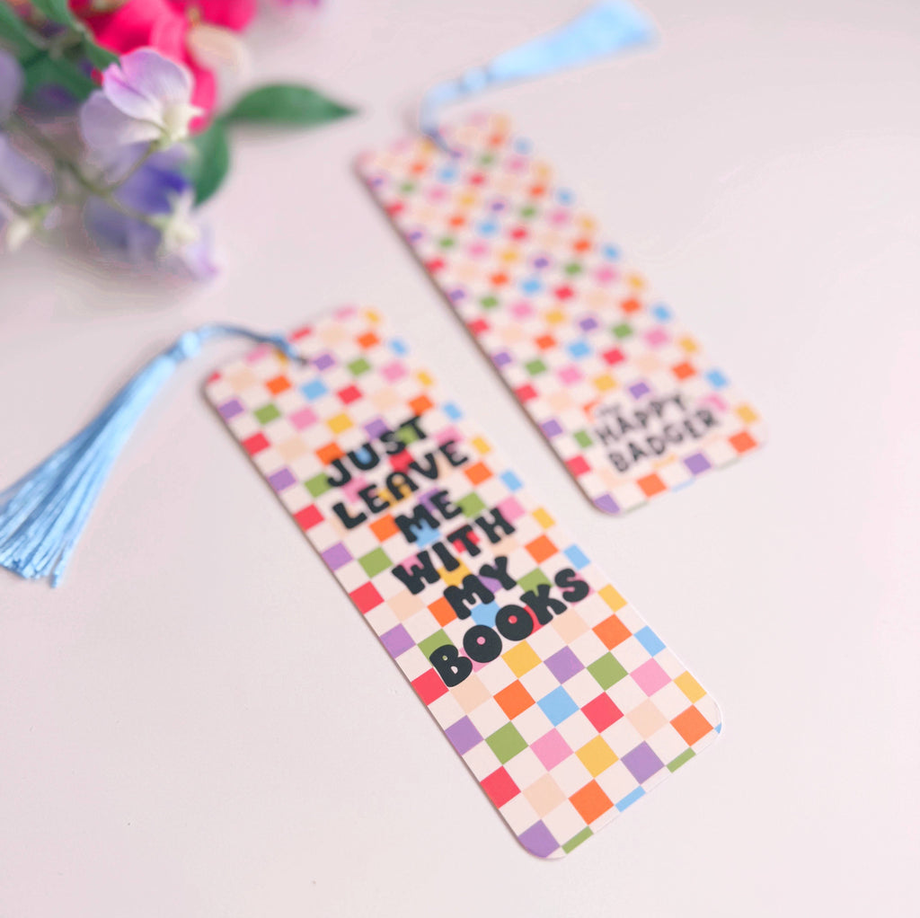 Reading Quote Bookmark | Checkerboard Bookmark with Tassel