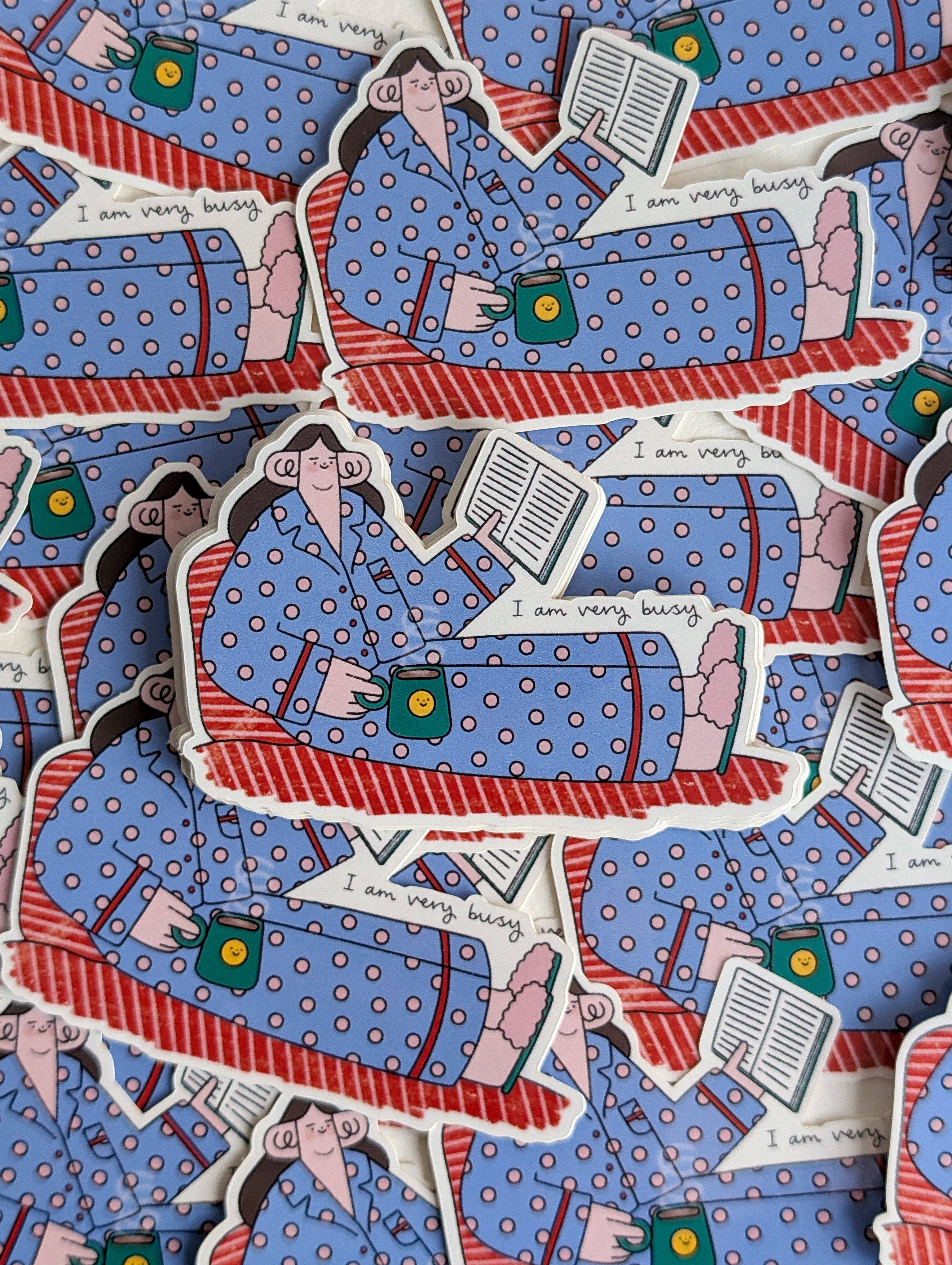 I Am Very Busy Sticker