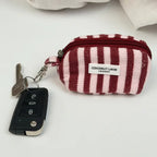 Mini Towel Keyring Bag - Blushberry Stripes
