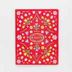 12 Month - Monthly Planner - Red Scandinavian Floral