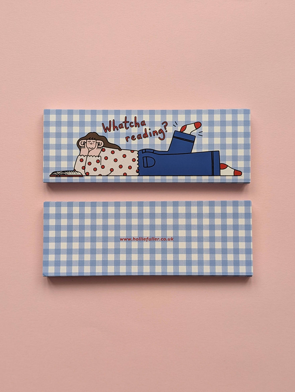 Whatcha Reading? Gingham Bookmark