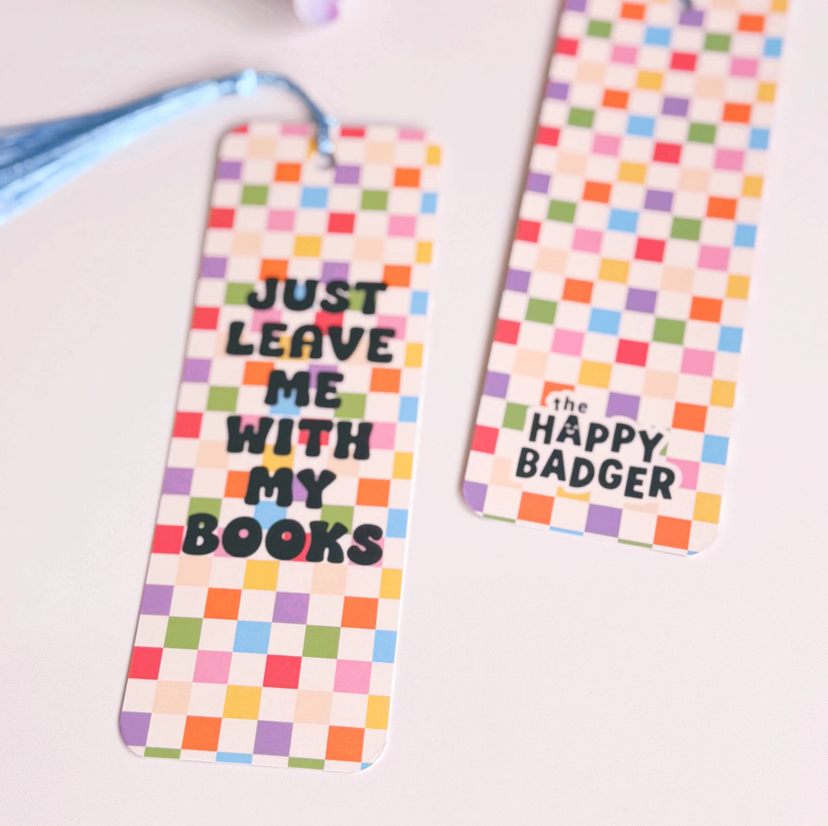 Reading Quote Bookmark | Checkerboard Bookmark with Tassel