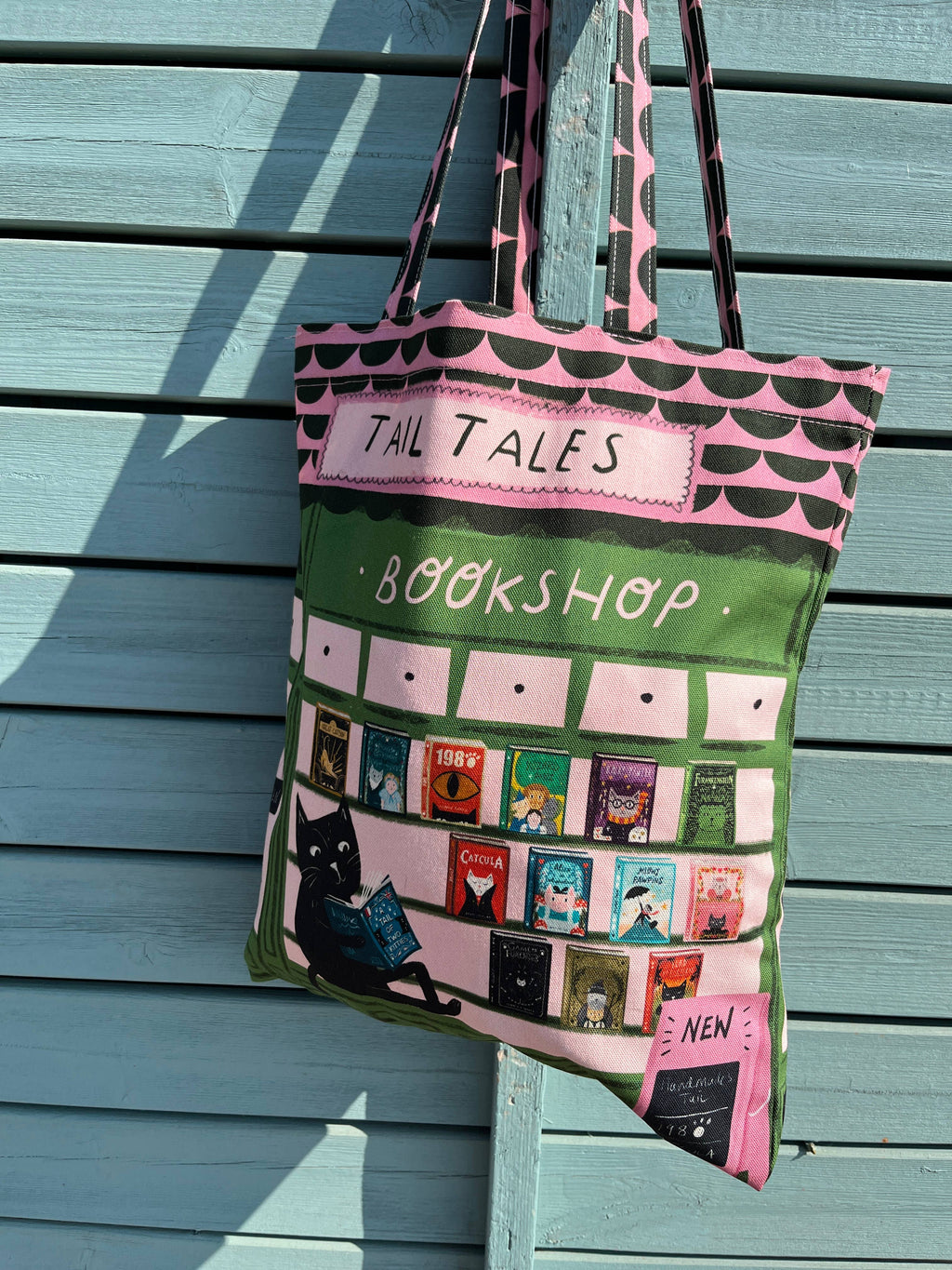 Bookshop Cat Tote Bag