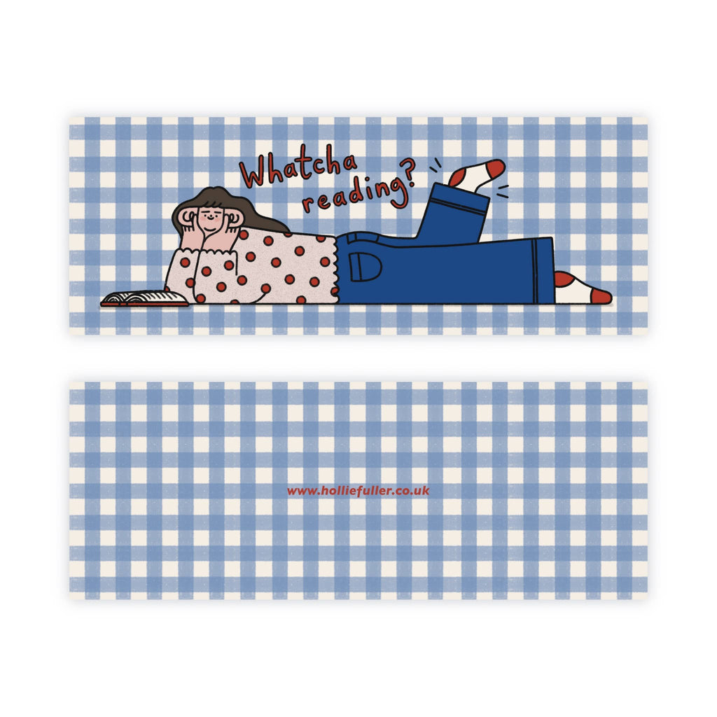 Whatcha Reading? Gingham Bookmark