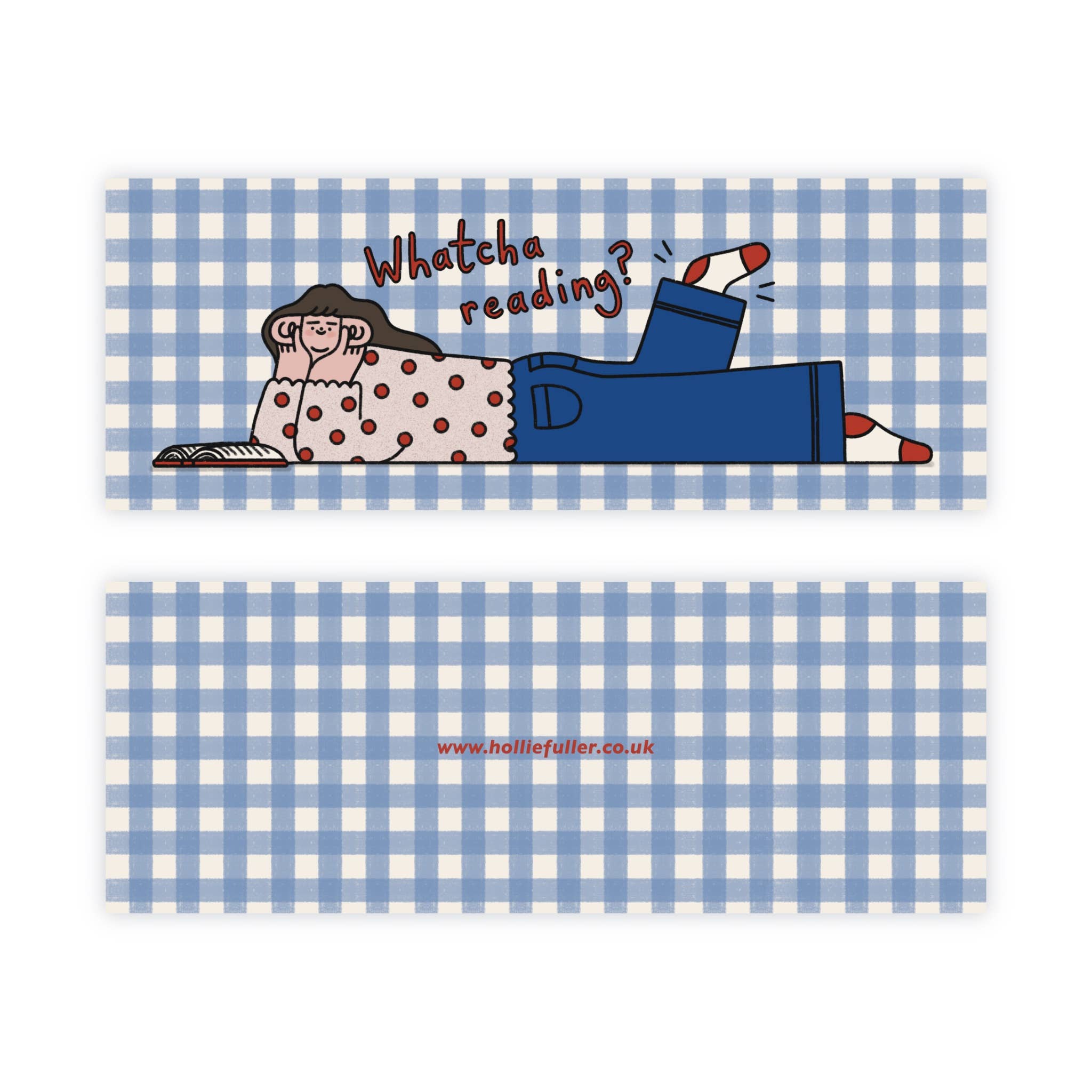 Whatcha Reading? Gingham Bookmark