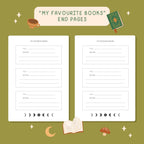Reading Journal Fantasy Forest Book Review Notebook
