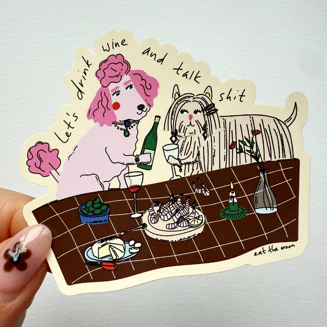 Drink wine Vinyl Glossy Sticker