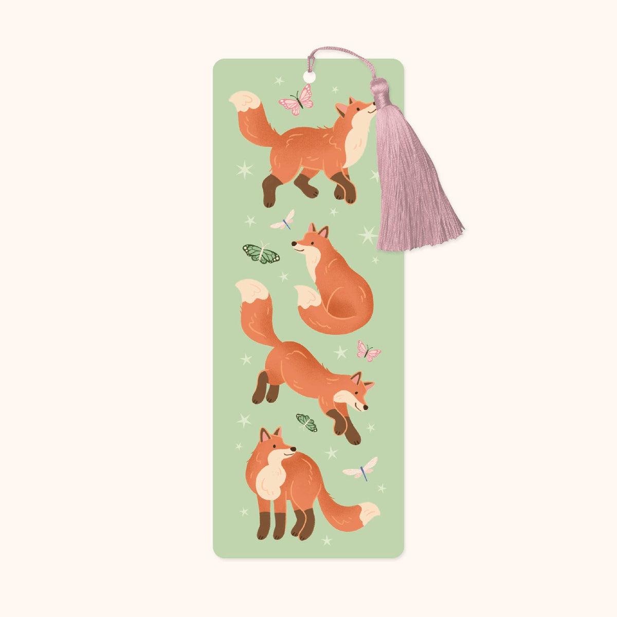 Fantasy Foxes Bookmark with Tassel