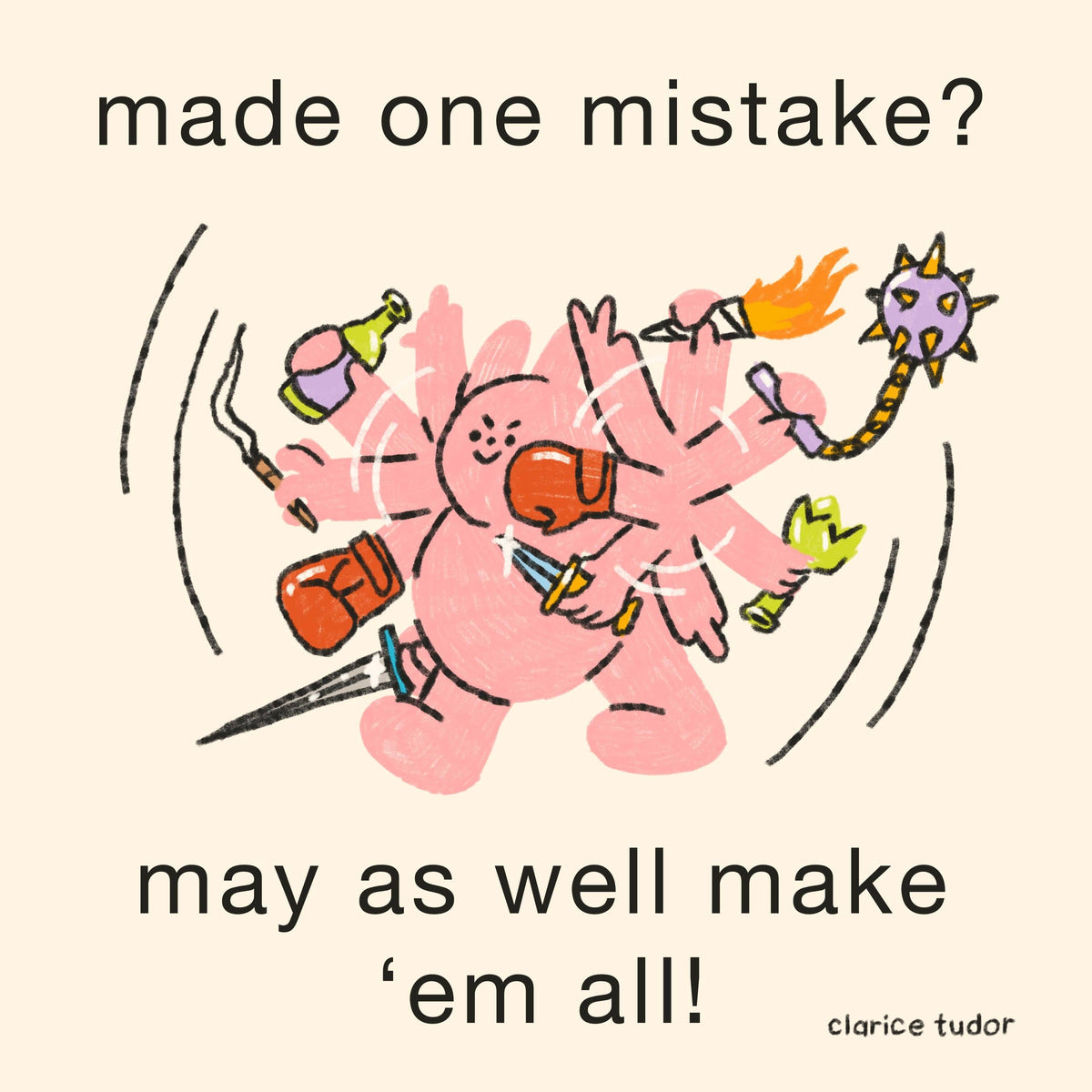 Mistakes Postcard Print – Lazy Lobster Norwich