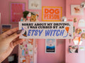 Etsy Witch Magnetic Bumper Sticker