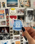 Logan Glitter Hockey Boys Jersey Sticker