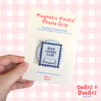 Book Lovers Club Stamp Magnetic Kindle or Phone Grip