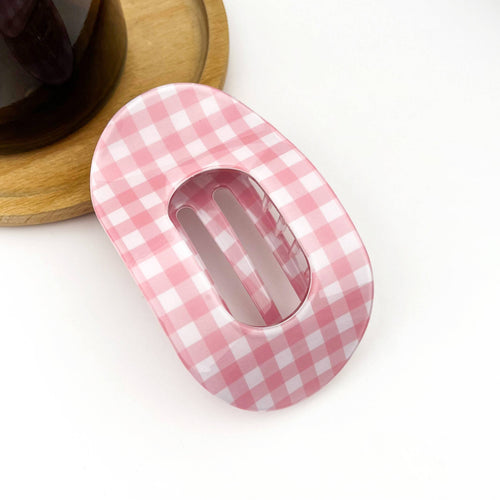 Acetate Gingham Large Claw Hair Clip