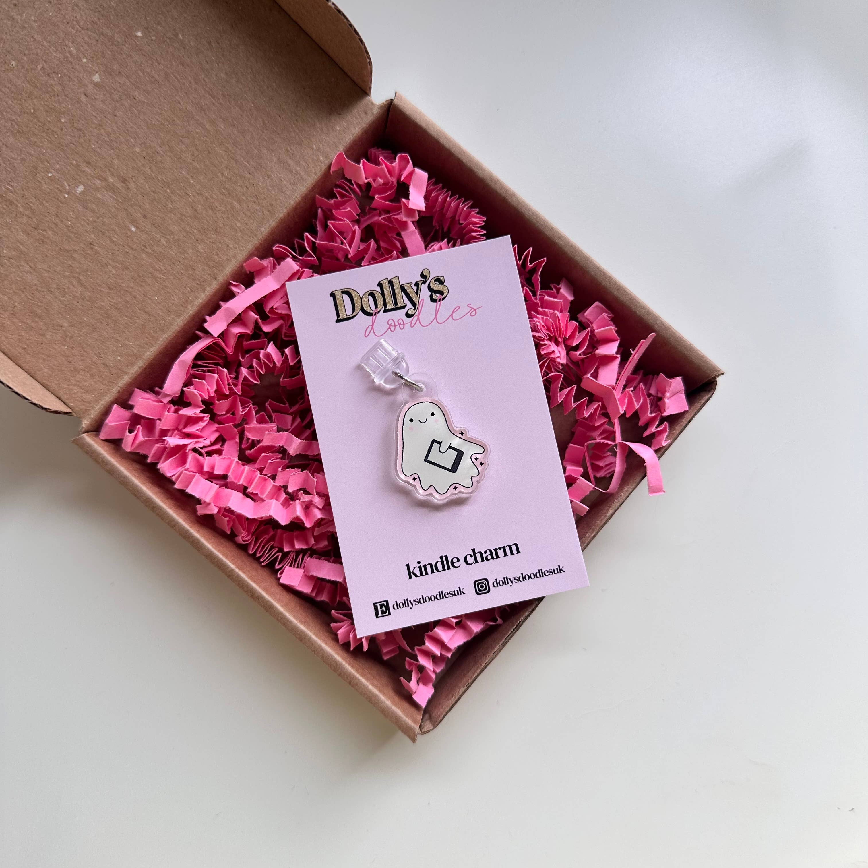 Kindle Charm - Cute Ghost Book Club Reading Gift