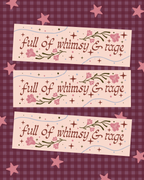 Whimsy & Rage Magnetic Bumper Sticker