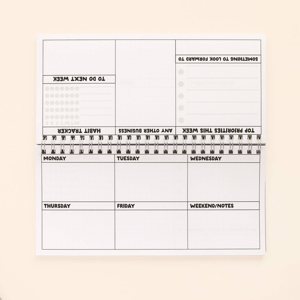 Ringbound Week Planner - Blue & Green