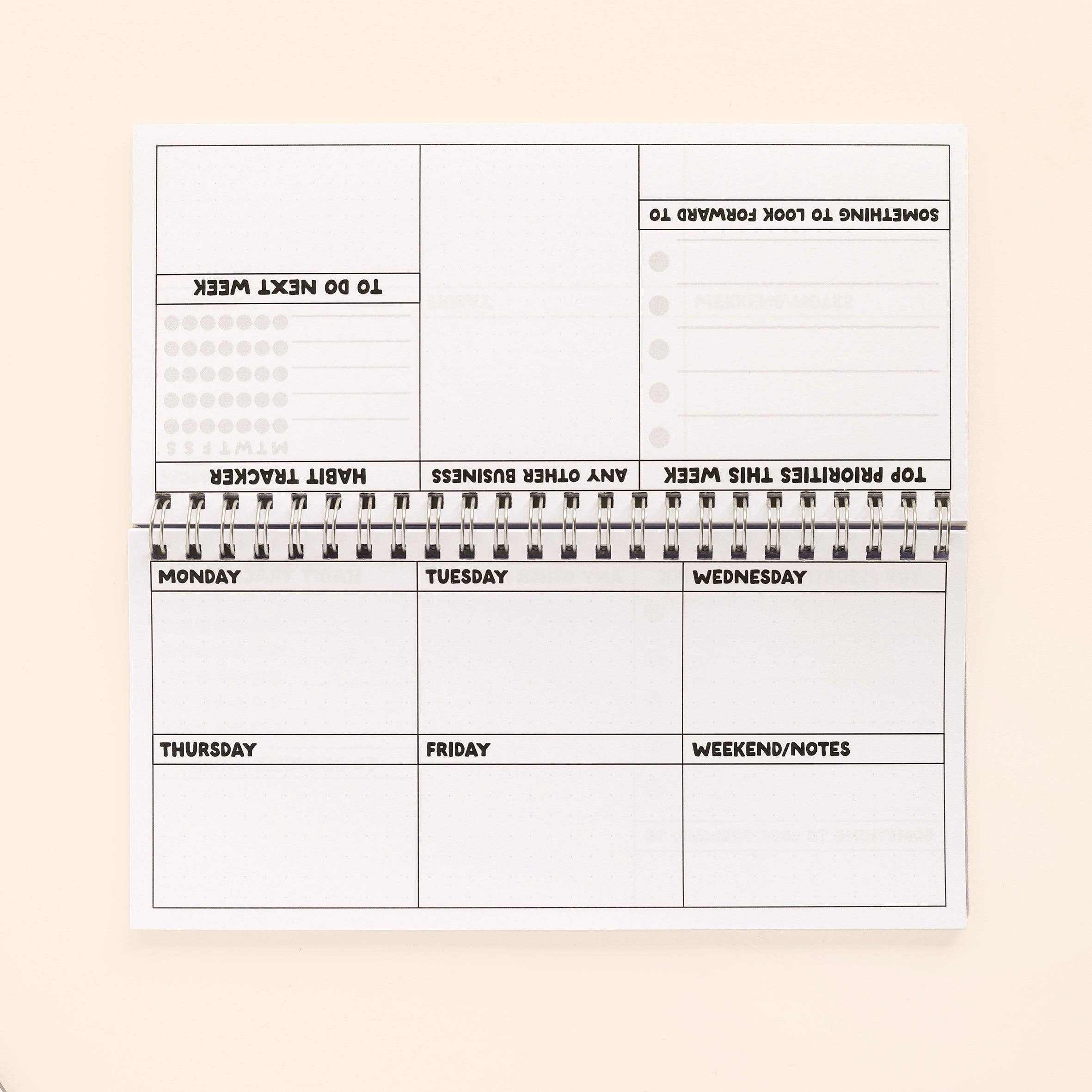 Ringbound Week Planner - Blue & Green